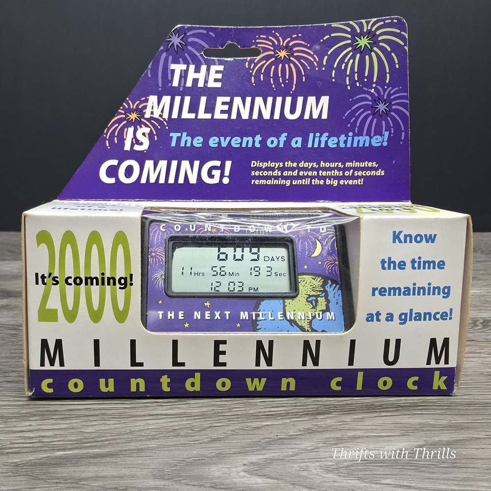 Vintage Millennium Digital Countdown Y2K Clock -‎ Tested - Didn't Happen....LOL